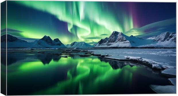 The Northern Lights Canvas Print by CC Designs