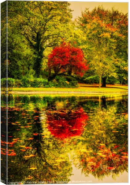 Autumnal Tranquility: St Stephen's Green, Dublin Canvas Print by Fabrice Jolivet