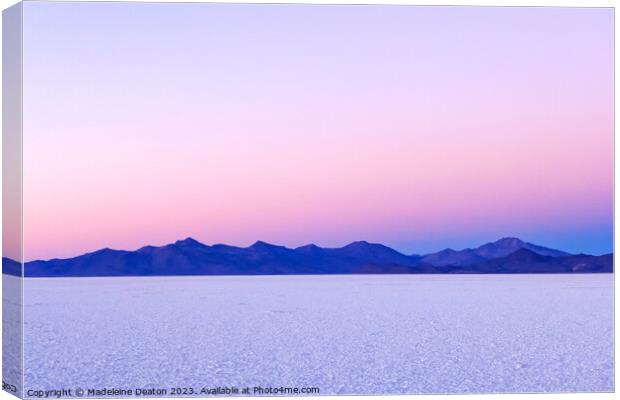 Dawn on the Salar de Uyuni  Canvas Print by Madeleine Deaton