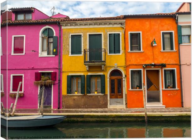 The Colorful Streets of Burano Canvas Print by Madeleine Deaton