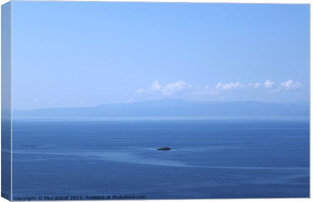 Hazy blue sea view, Skopelos Canvas Print by Paul Boizot
