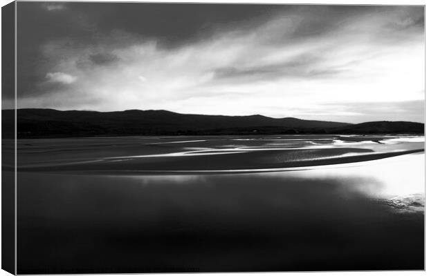 Dwyryd estuary, winter afternoon 3, mono infrared Canvas Print by Paul Boizot