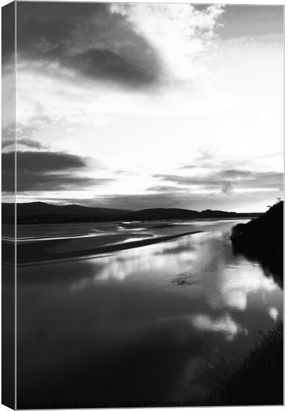 Cloud reflections, Portmeirion 3, mono infrared Canvas Print by Paul Boizot