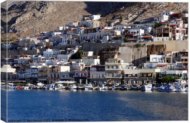 Pothia waterfront, Kalymnos 1 Canvas Print by Paul Boizot