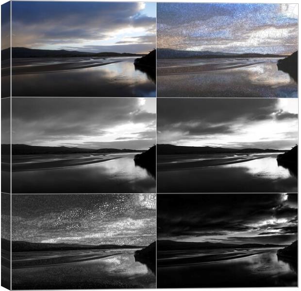 Dwyryd estuary, winter afternoon montage Canvas Print by Paul Boizot