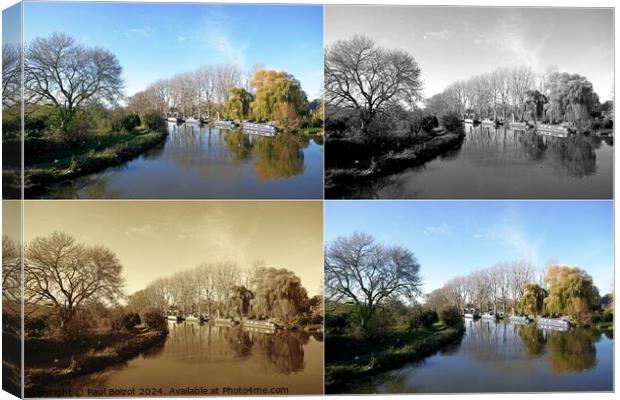 River Thames at Lechlade montage Canvas Print by Paul Boizot