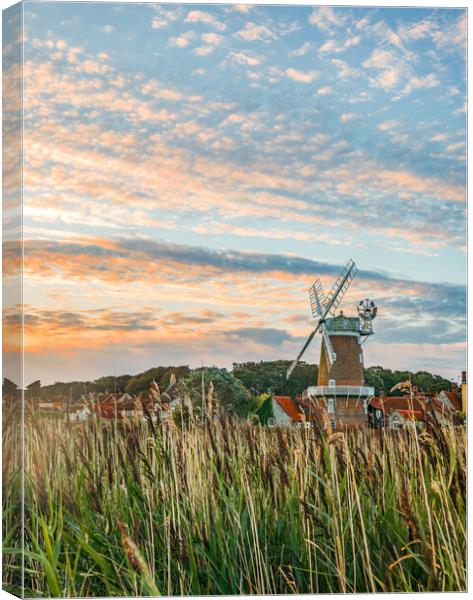 Cley Windmill at Sunrise Canvas Print by Bryn Ditheridge