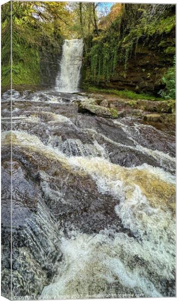 water falling and flowing  Canvas Print by Jonny Angle