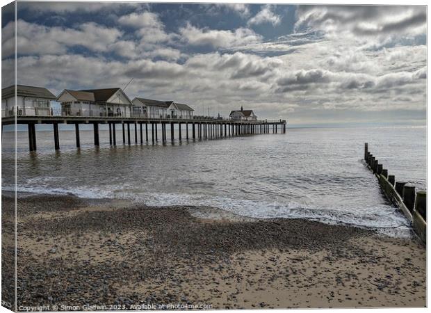 Southwold Pier Canvas Print by Simon Gladwin