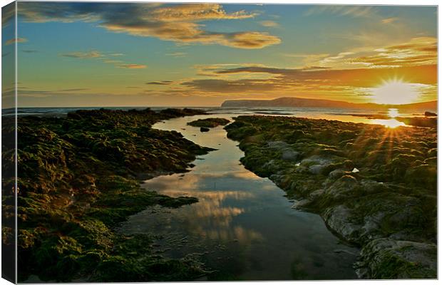 Brook Chine, Freshwater Bay, Isle of Wight Canvas Print by Simon Gladwin