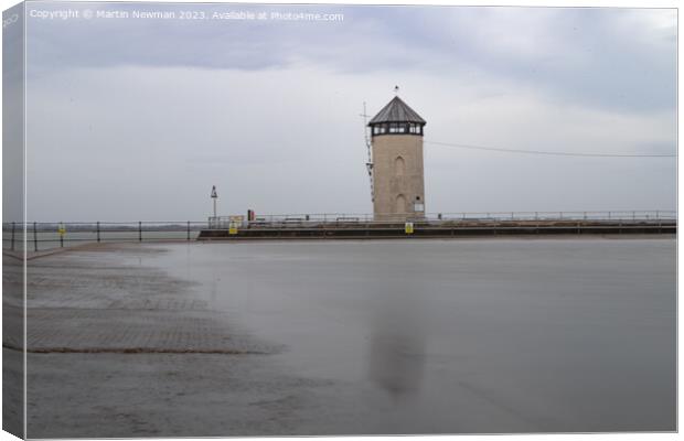 Brightlingsea Beach Canvas Print by Martin Newman