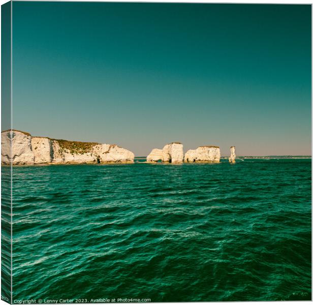 Old Harry Rocks - Isle of Purbeck Canvas Print by Lenny Carter