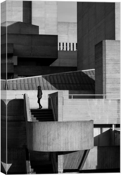 Brutalism  (National Theatre #2) Canvas Print by Mark Phillips
