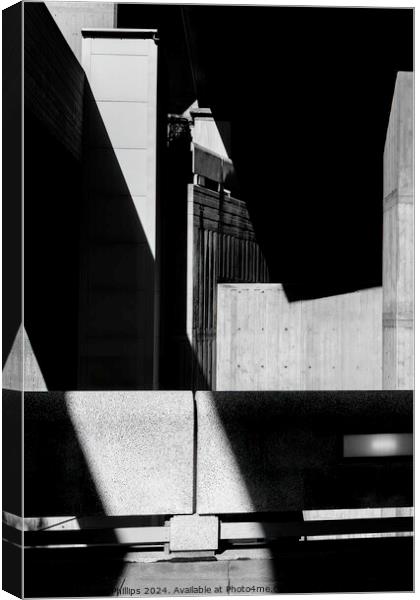   Architectural  light and shadow Canvas Print by Mark Phillips