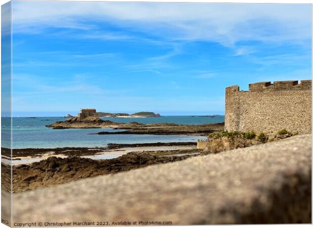 Saint-Malo on a sunny day  Canvas Print by Christopher Marchant