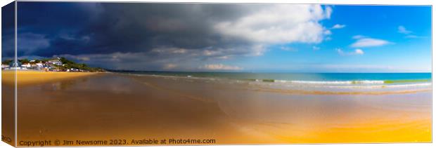 Sandbanks Beach Panorama Canvas Print by Jim Newsome