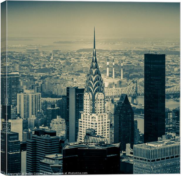 Chrysler Building, New York Canvas Print by Bailey Cooper