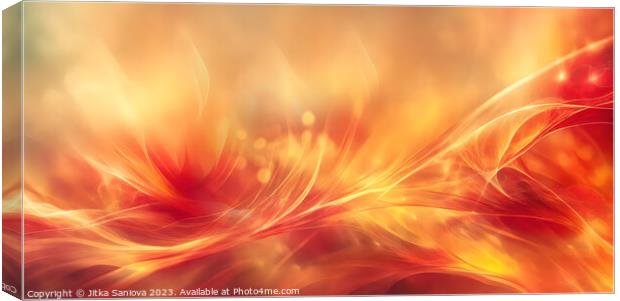 Abstract flowery fire Canvas Print by Jitka Saniova