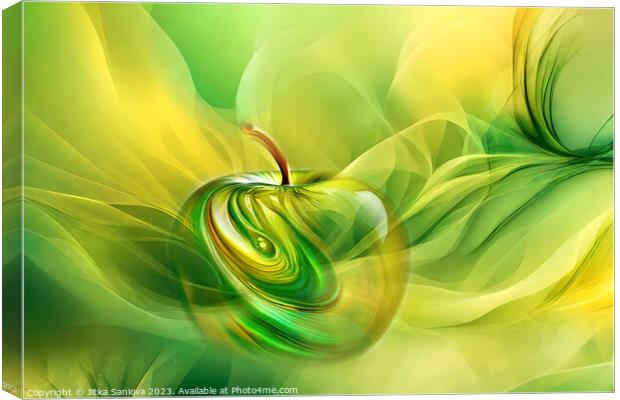 Abstract romantic apple Canvas Print by Jitka Saniova