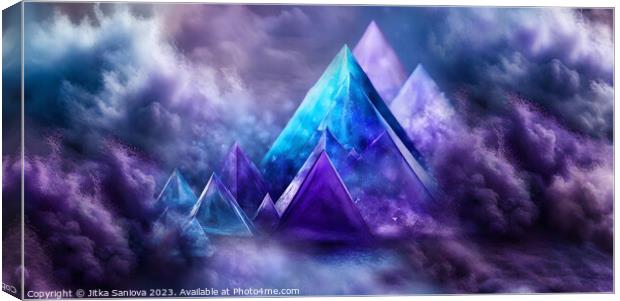 Mystical pyramids Canvas Print by Jitka Saniova