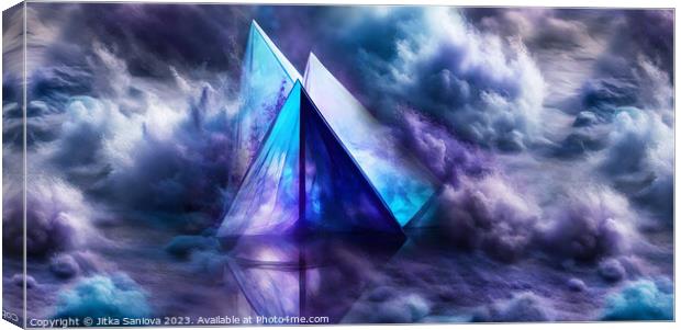 Cosmic pyramids Canvas Print by Jitka Saniova