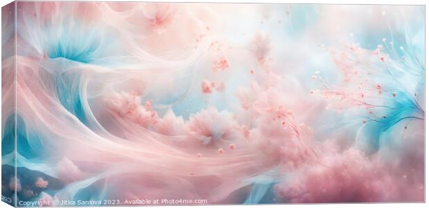 Pink and blue romantic dream Canvas Print by Jitka Saniova