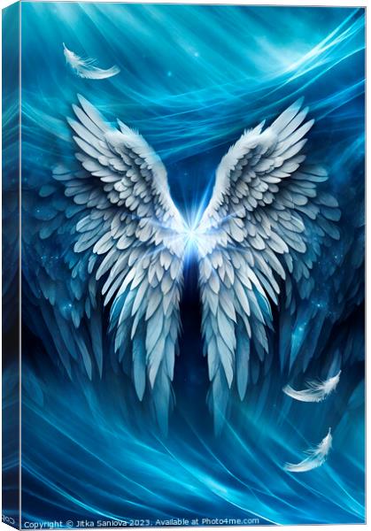Angel wings of love  Canvas Print by Jitka Saniova