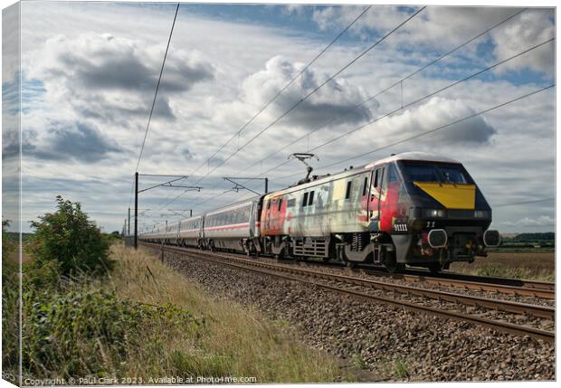 LNER 91111 at speed Canvas Print by Paul Clark