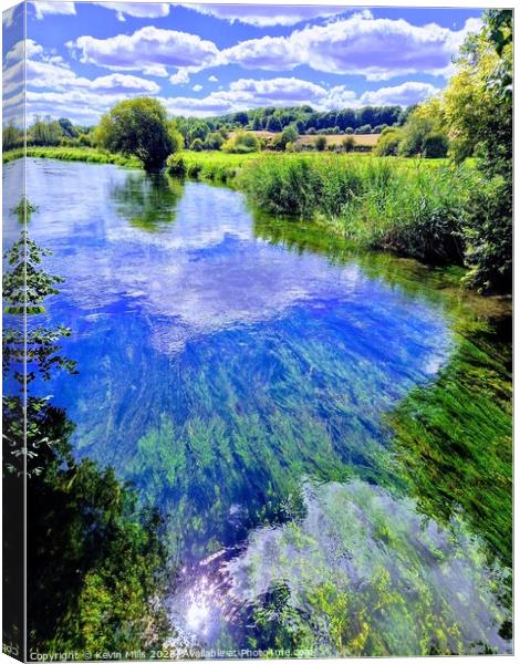 River Itchen Winchester Canvas Print by Kevin Mills