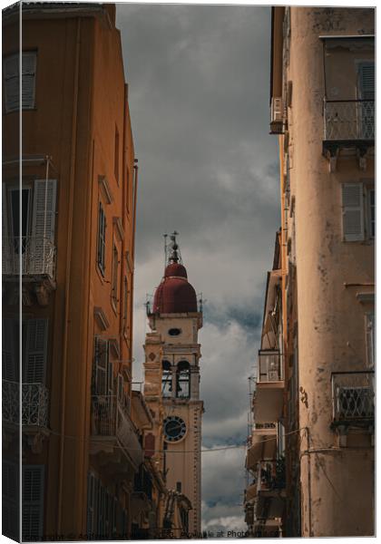 Corfu Town Canvas Print by Andrew Cartledge