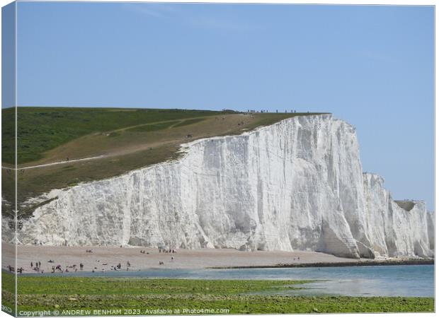 Seven Sisters Cliffs Canvas Print by ANDREW BENHAM
