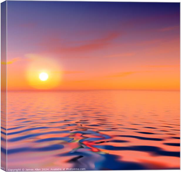 Beautiful Early Morning Spanish Sunrise  Canvas Print by James Allen