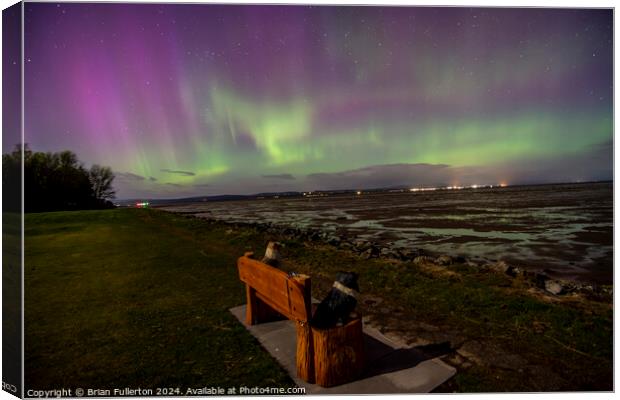 Northern lights from Tain in Scotland  Canvas Print by Brian Fullerton