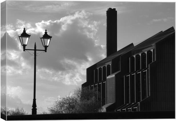 Factory at Sunset Canvas Print by Stephen Moss