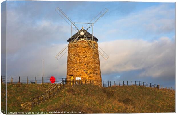 St Monan's Windmill, St Monan's, Fife, Scotland, U Canvas Print by Arch White