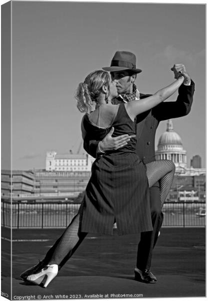 Willie and Gala Tango Folk, Tango dancers from Arg Canvas Print by Arch White