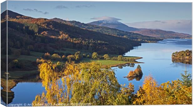 Queen's View, Perth and Kinross, Perthshire, Scotl Canvas Print by Arch White