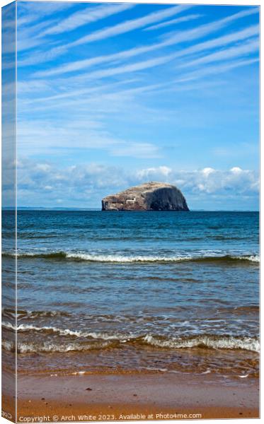 Bass Rock, Firth of Forth, East Lothian, Scotland, Canvas Print by Arch White