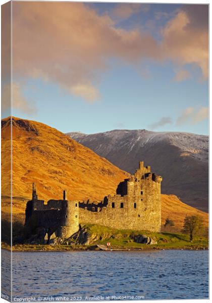 Kilchurn Castle on Loch Awe, Argyll and Bute, Scot Canvas Print by Arch White