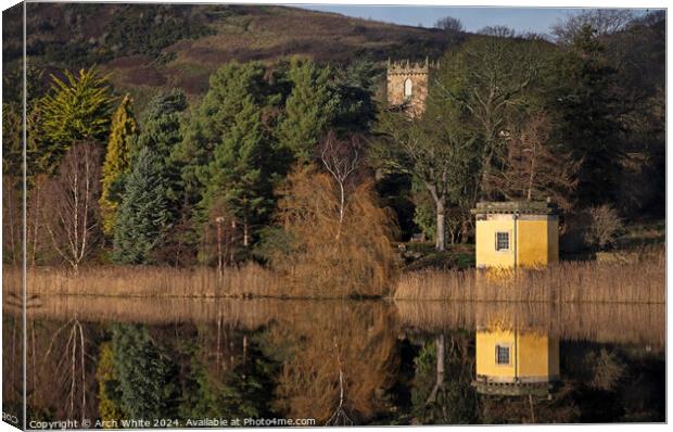 Reflections at Duddingston Loch, Edinburgh, Scotla Canvas Print by Arch White
