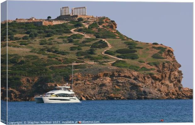 Temple of Poseidon, Souniou, Greece Canvas Print by Stephen Noulton