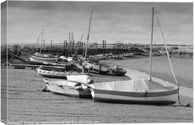 Low Tide at Morston Quay Canvas Print by Stephen Noulton