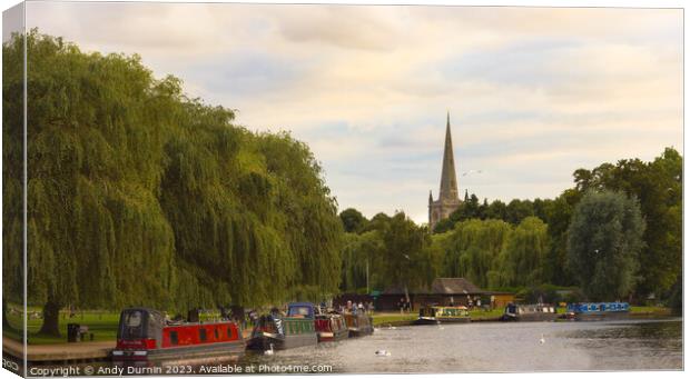 River Avon at Stratford Upon Avon Canvas Print by Andy Durnin