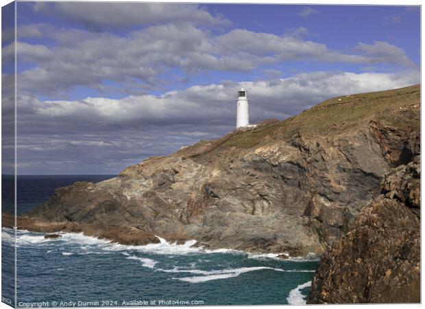 Trevose Lighthouse Canvas Print by Andy Durnin