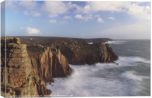 Zawn Trevilley Land's End Canvas Print by Andy Durnin