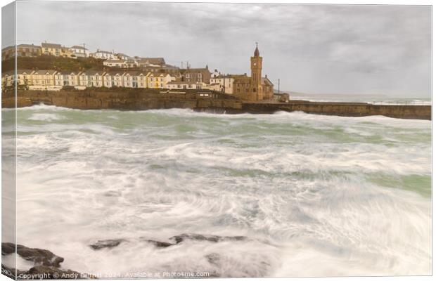A Breezy Porthleven Canvas Print by Andy Durnin