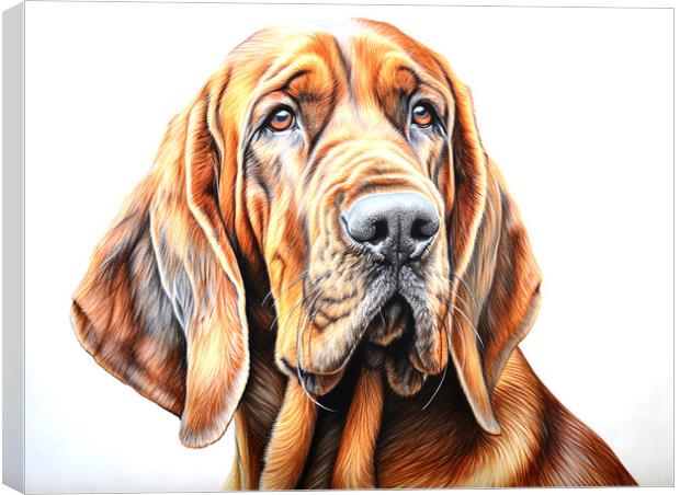 Bloodhound Canvas Print by K9 Art