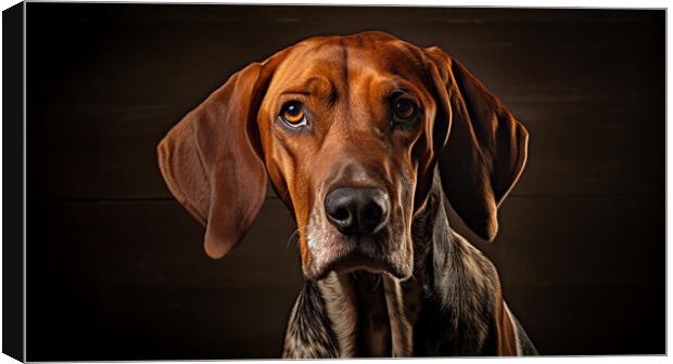 American English Coonhound Canvas Print by K9 Art