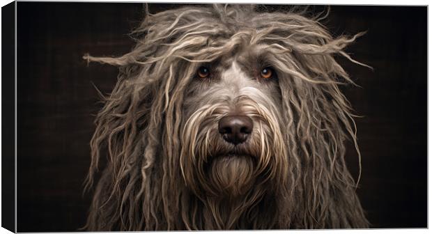 Bergamasco Sheepdog Canvas Print by K9 Art