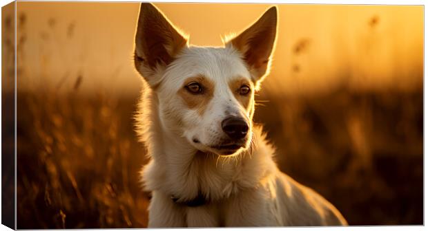 Canaan Dog Canvas Print by K9 Art